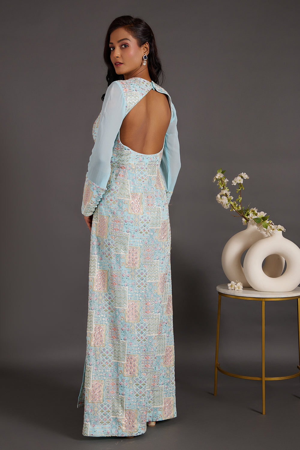 Sapphire Blue Jacket With Pants