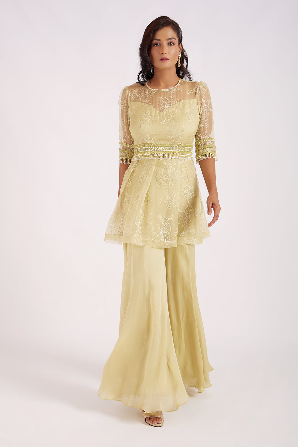 Blossom Green Sharara Set