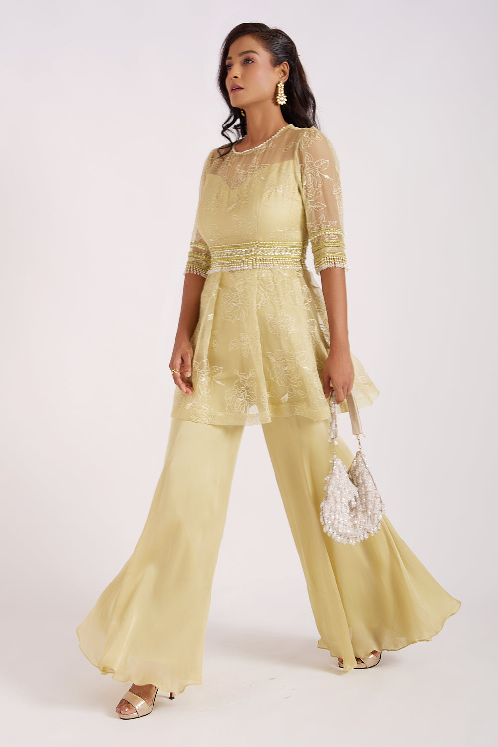 Blossom Green Sharara Set